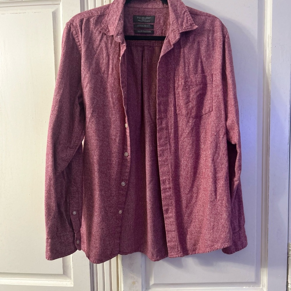 Primark Men's Burgundy Shirt Jacket